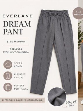 Everlane Dream Pant Gray Size Medium Preloved Excellent  Soft Comfy Pull on Pant